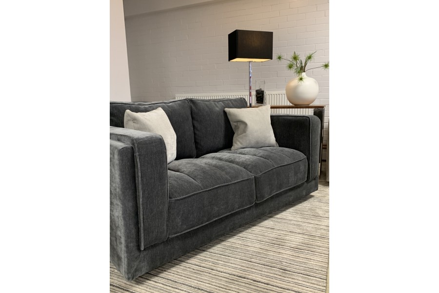 Misano 2 Seat Sofa in Dusky Grey Fabric