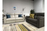 Venice 3 Seat Sofa Cloud & 2 Seat Sofa Grigio Leather