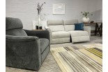 Venice Chair Dusky Grey & 3 Seat E/Recliner Dove Fabric