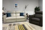 Venice 3 Seat Sofa Cloud & Chair Grigio Leather