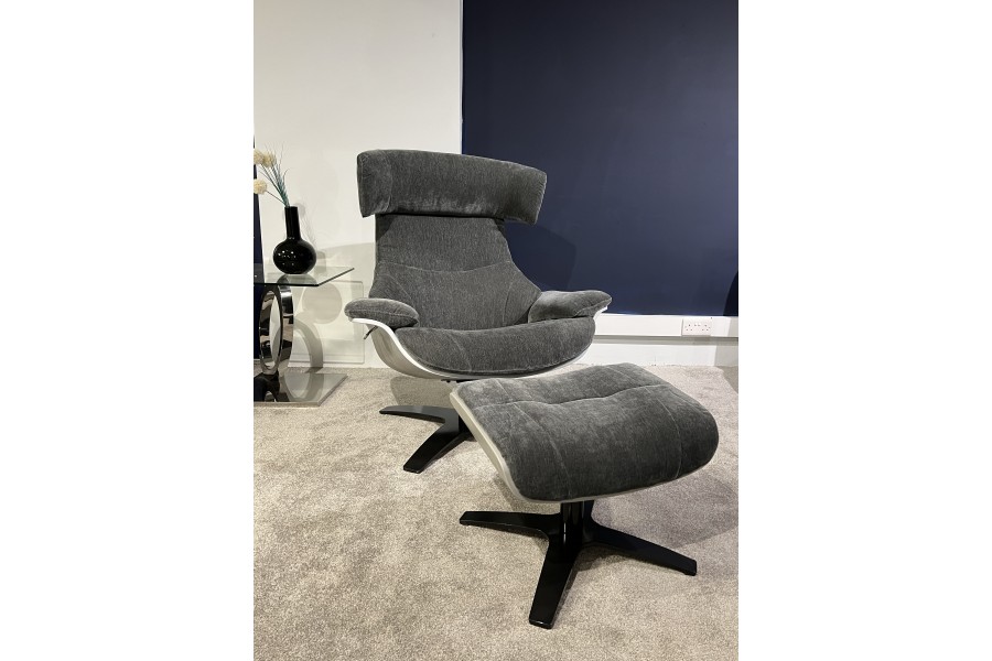 Nîmes Chair & Stool Dusky Grey Fabric 