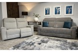 Palermo power Reclining Sofa in Cadiz Pewter & Mist