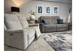 Palermo power Reclining Sofa in Cadiz Pewter & Mist