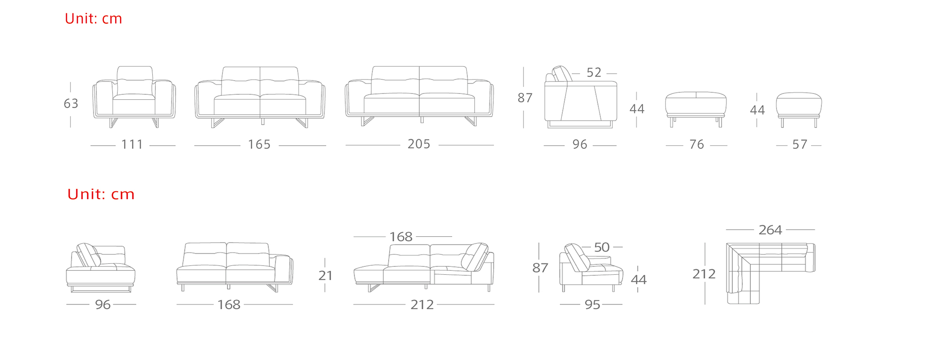 Cool Sofa Collection well padded with beautiful brushed steel legs